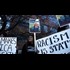Trump rally postponed amid huge protests, Trump supporters blocked in by BLM activists and people chanting "Sanders"