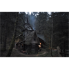 A magical cabin converted from a water mill. A Serbian painter built several wooden cabins along this river near the Bosnian village of Zelenkovac, transforming the mills that belonged to his father.