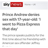 Pizza fucking party!?...Duke of York Rite Mystery Babylon, Prince Andrew says ...a Freudian slip & says, "No, I wasn't eating pizza that day because I was having Slavery Rape Lucifer Satan Rituals."