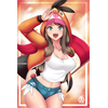 Hilda wearing a Tepig hood (Pokémon), by revolverwing