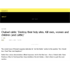 Chabad rabbi: "The only way to fight a moral war is the Jewish way: Destroy their holy sites. Kill men, women and children (and cattle)."