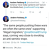 Jewish journalist Andrew Feinberg accuses President Trump of antisemitism. Note that Trump didn't mentions Jews. Why then did Feinberg assume that's who Trump meant? Guilty conscience?