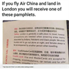 Honest Air China warning to travellers