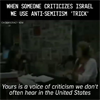 Israeli politician Shulamit Aloni didn't mince words back in 2002, when she said that the Holocaust and other anti-Semitism "tricks" are used to justify "everything we do to the Palestinians"