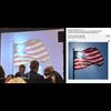 Gen. Flynn receiving an award for Service to America with the exact same flag image Q posted last week